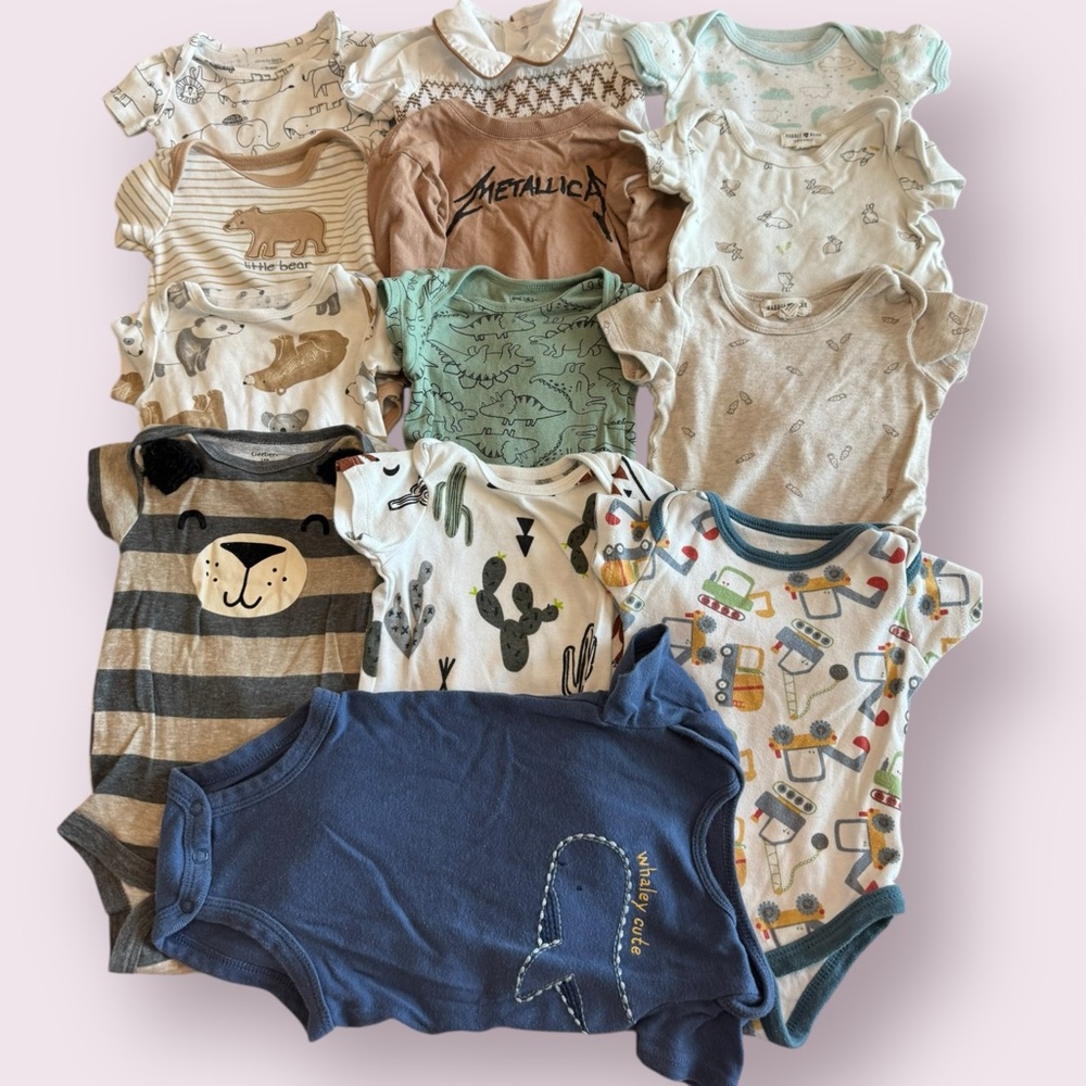 Baby Onesies Bundle Lot of 13 Size 3-6 Months Mixed Brands